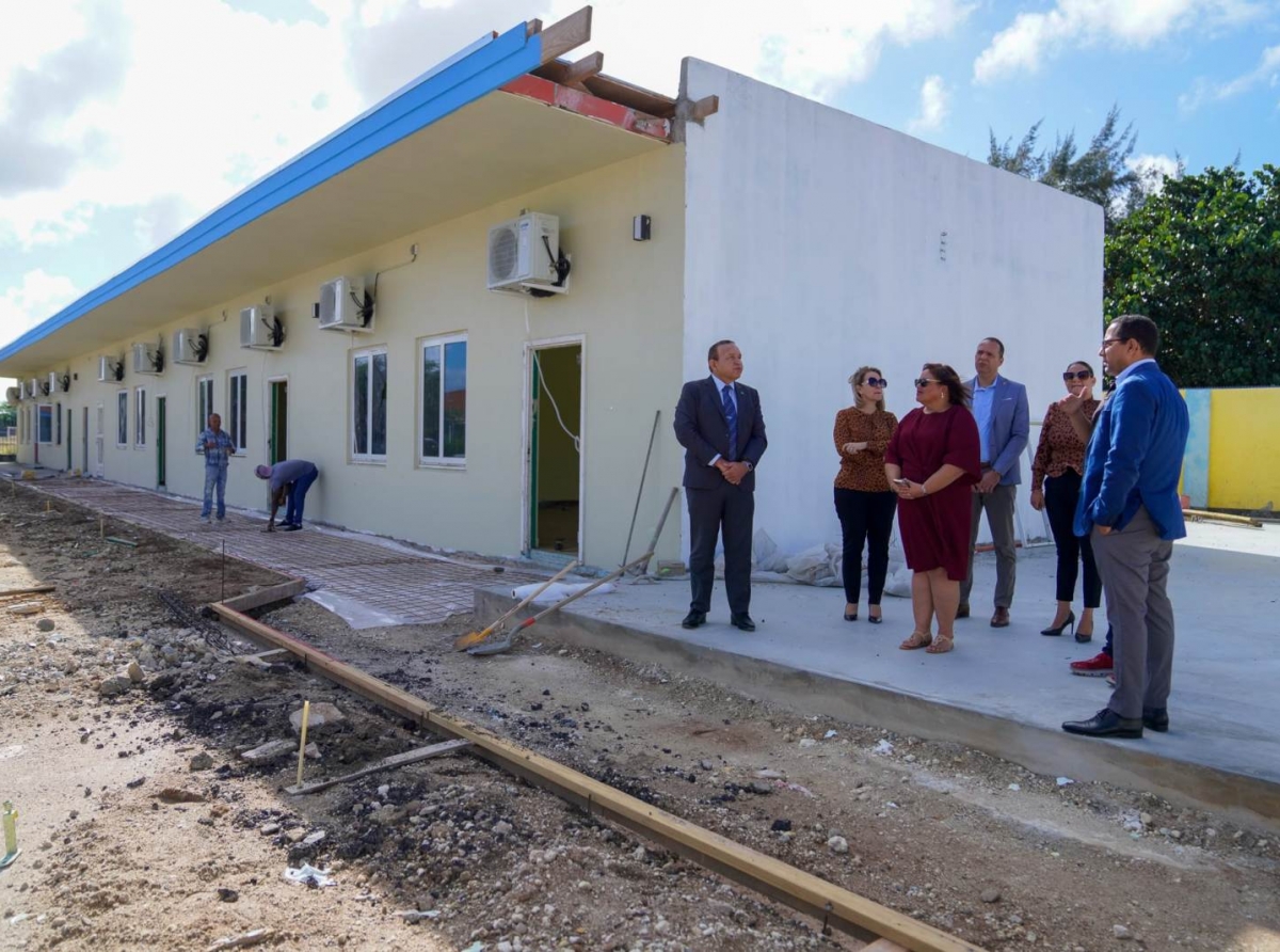 Renobacion na St Aloysius School ta avansando y lo keda cla prome cu fin di aña escolar