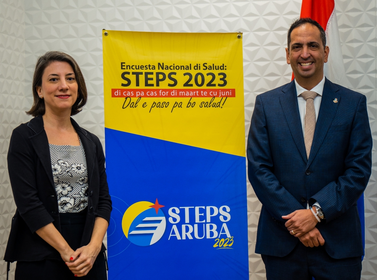 Minister Dangui Oduber a anuncia inicio di  Encuesta Nacional di Salud STEPS 2023