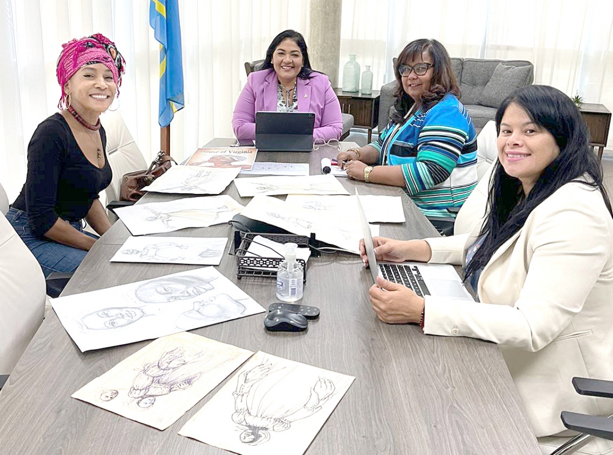 Ministro a reuni cu artista Vanessa Paulina pa crea e Estatua di Virginia