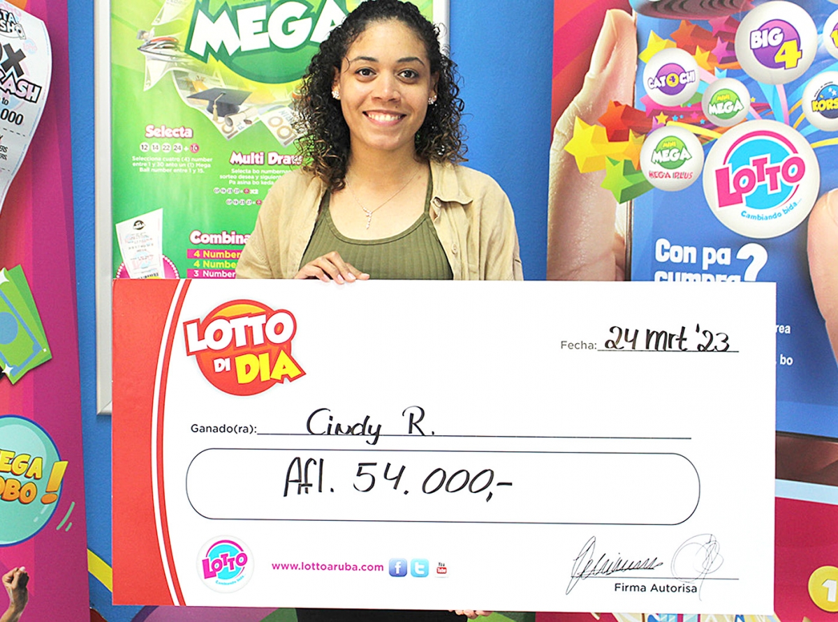 Cindy a gana e Lotto di Dia di Diahuebs anochi