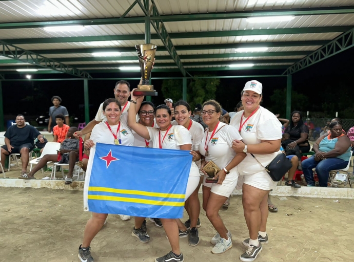 Aruba a sa di keda bon representa na Corsou durante torneo internacional di bolas criollas