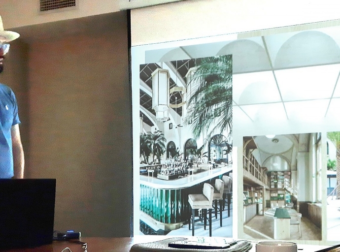 Arkitecto a splica detayadamente con el a haya inspiracion pa diseña Iberostar Grand Aruba