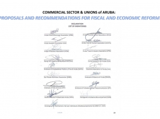 Gobierno ta aplicando e recomendacion cu gremionan a indica den rapport 'Level Playing Field'