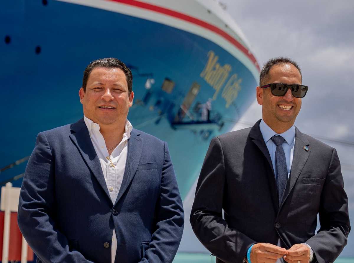 E 'first call' di Mardi Gras a trece Aruba un record di 6348 turista crucero