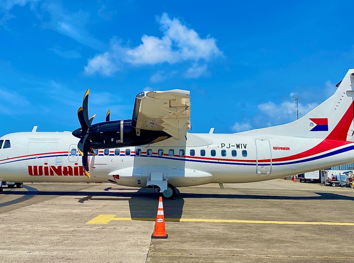 Vuelo Inaugural di WINAIR pa Corsou cu e ATR nobo a marca un logro den e biahenan pa Caribe