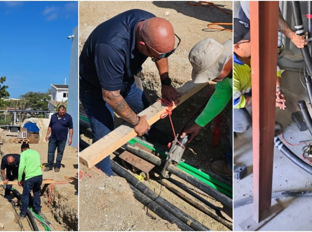 Situacion delicado mientras Elmar ta eherce trabao di reparacion riba kabel pa reestablece operacion normal