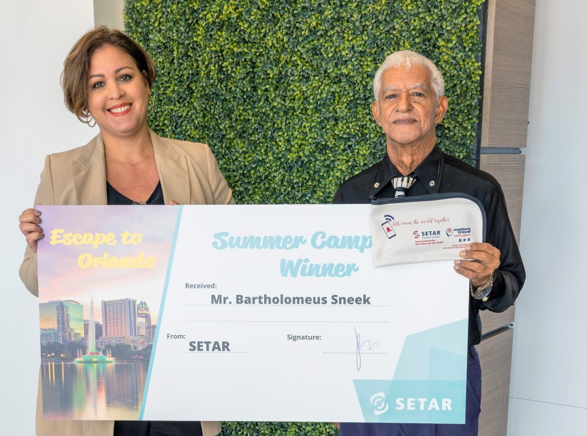 Bartholomeus Sneek a sali ganador di e 'Summer Campaign 2023' di SETAR