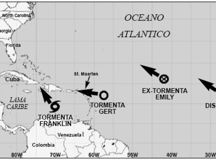 Tormenta Tropical Franklin a pasa cu tur maltempo panort di Aruba