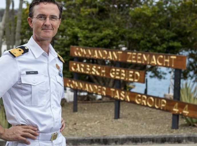 Walter Hansen ta e Comandante nobo di Forsanan Naval den Region Caribe Hulandes