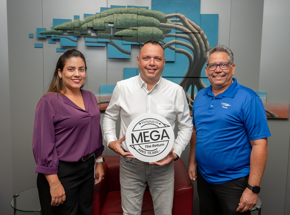 Aruba Bank ta anuncia ganadornan di Mega The Return