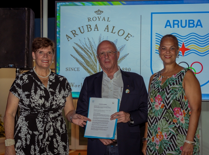 Comite Olimpico Arubano a firma acuerdo cu Royal Aruba Aloe