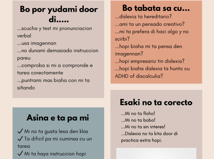 Na Aruba tambe tin un porcentahe halto di persona cu Dislexia