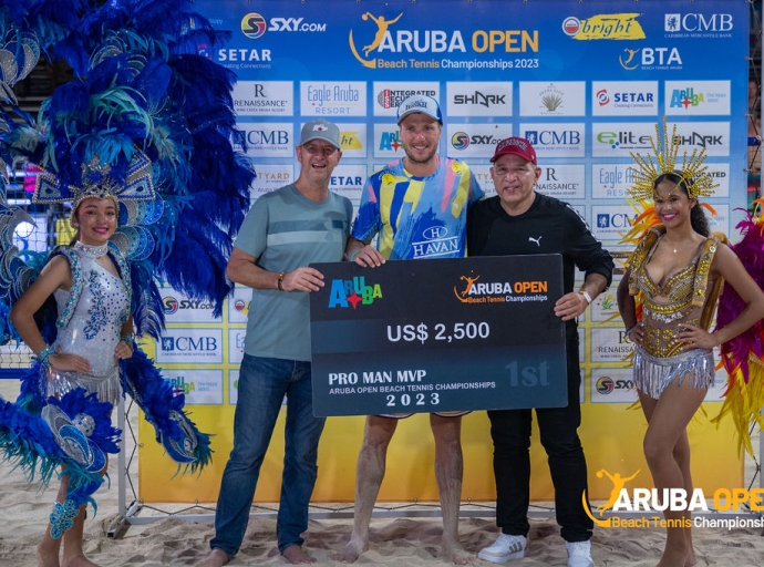 Evento di Aruba Open Beach Tennis 2023 a sobrepasa tur expectativa