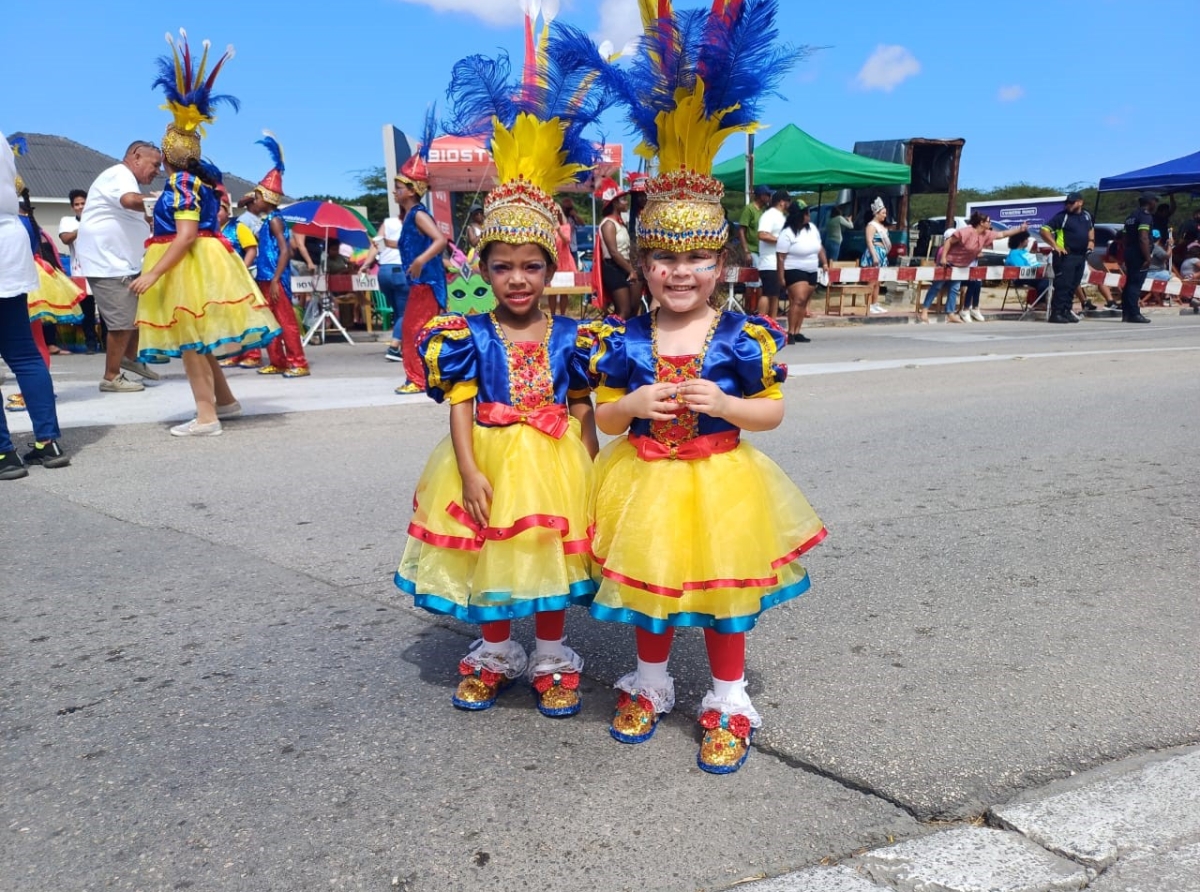 Por lo menos 1172 mucha a participa den e Parada di Mucha Oranjestad, yena cu color y creatividad