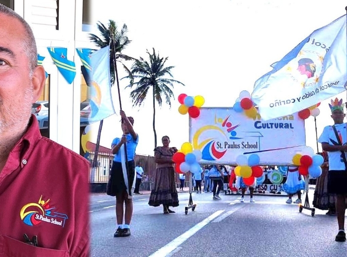 St. Paulus School preparando un Marcha Cultural 2024 como un expo di Aruba riba caya