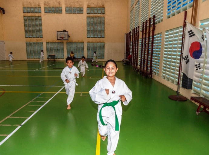 Chaco Taekwondo Academy a tene Examen pa faha di color
