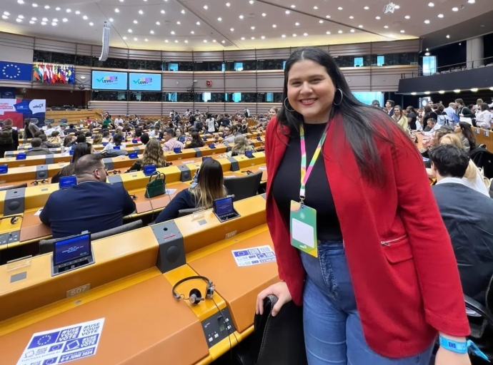 Jamilene Ridderstaat di bishita na Parlamento Europeo