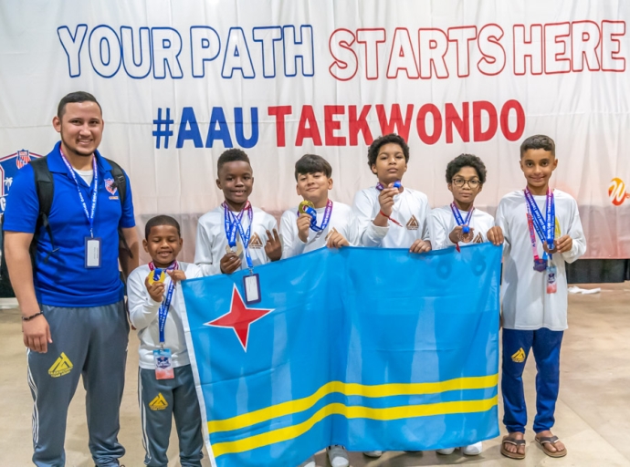 Taekwondo Team Aruba a gana 6 medaya na AAU Florida Gold Coast State Qualifier