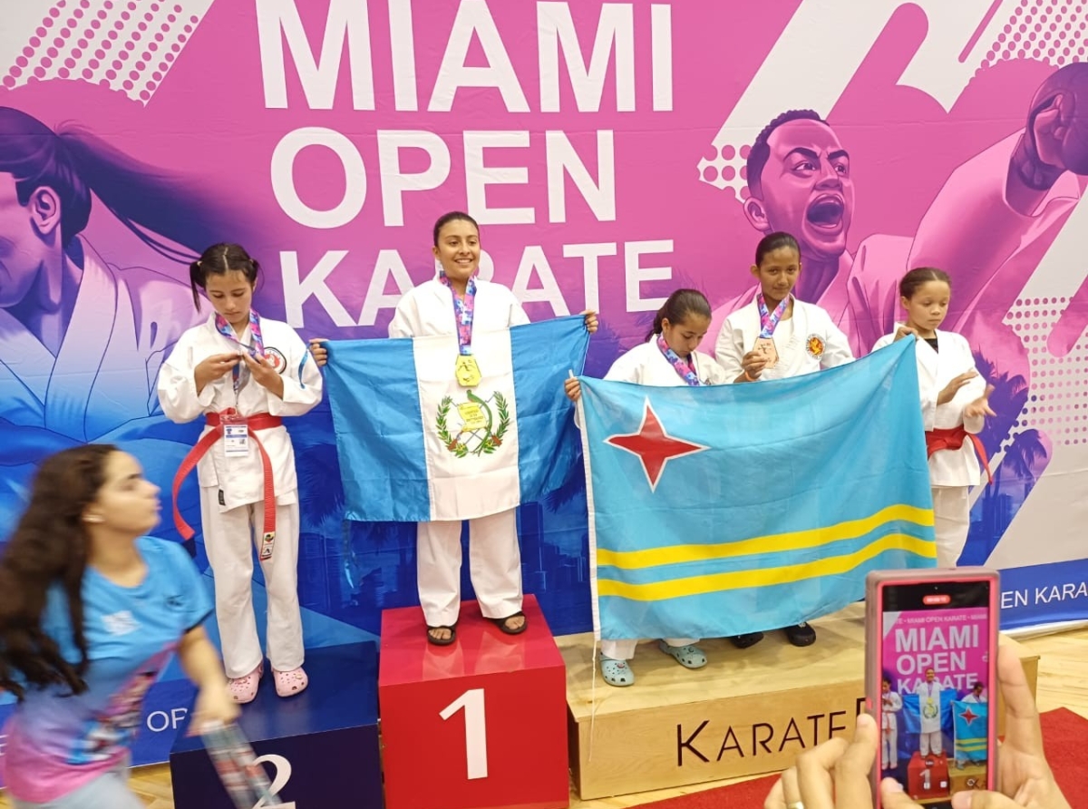 Aruba a haya varios medaya den Miami Open Karate