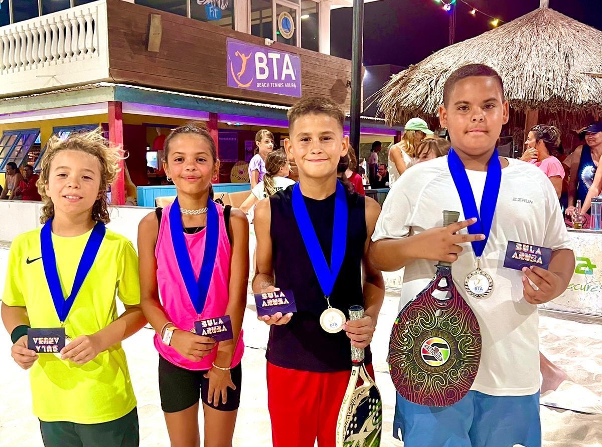 Teamnan di Junior Beach Tennis a Briya na evento di ranking mensual