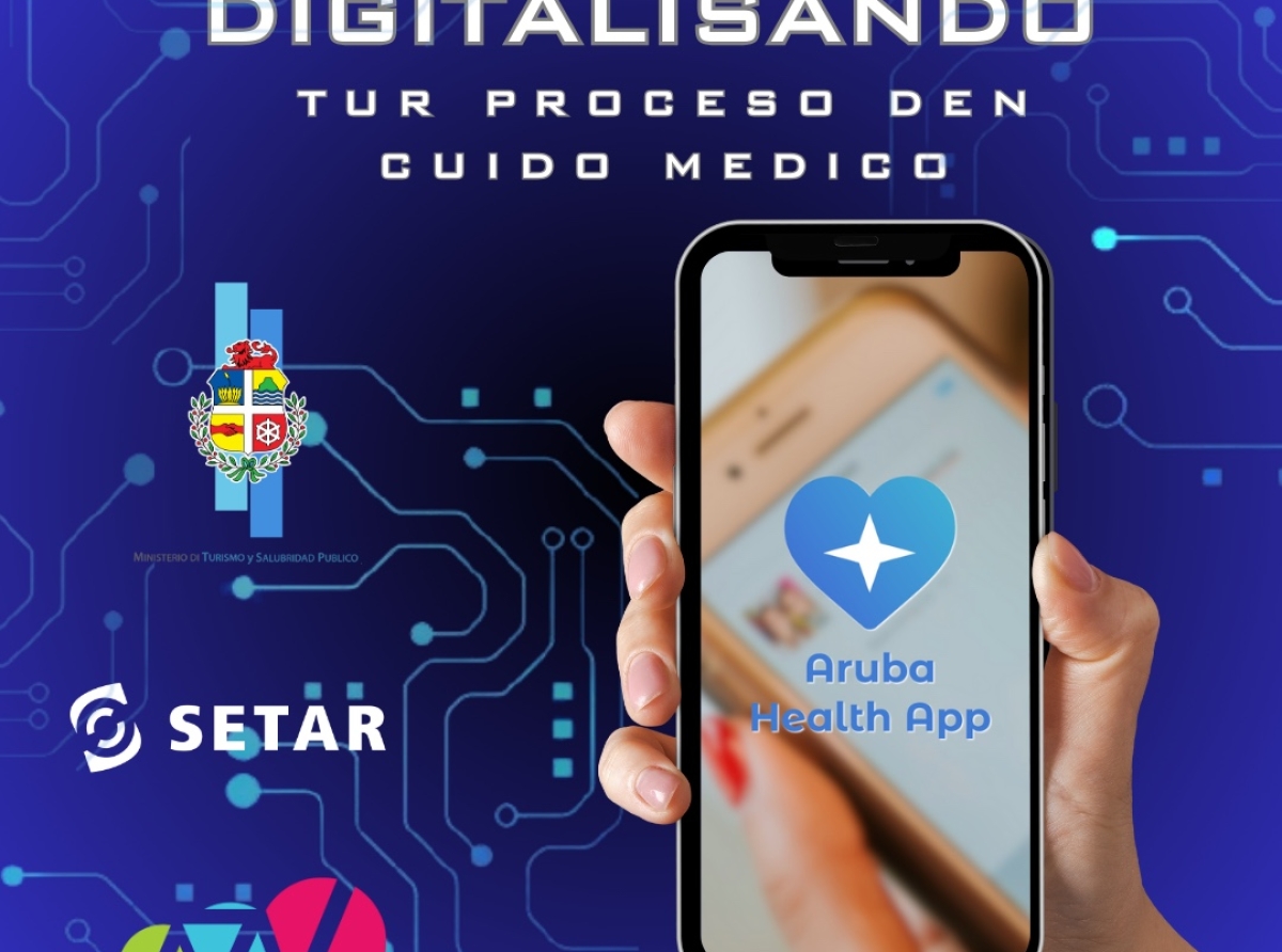 Pronto lo digitalisa henter e sector di cuido medico via Aruba Health App