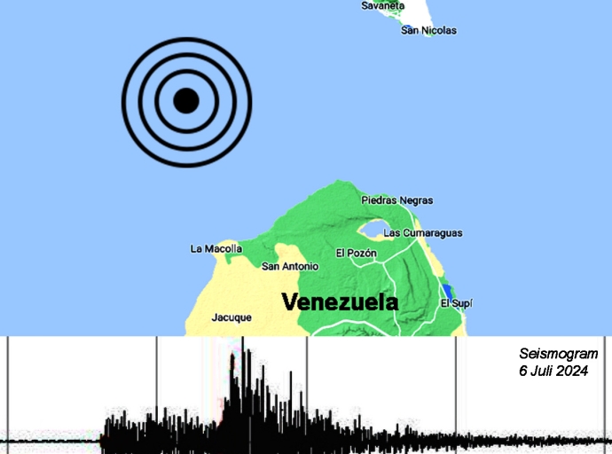 Temblor fuerte a sacudi Aruba riba Diasabra mainta trempan