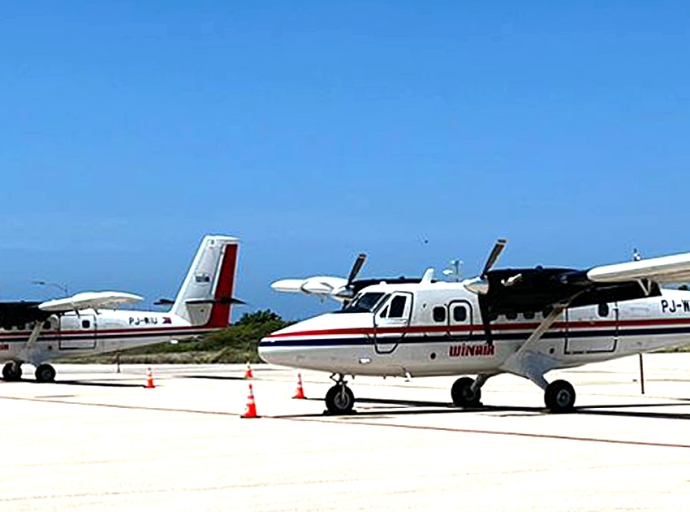 Avionnan di Winair a bin busca refugio na Aruba