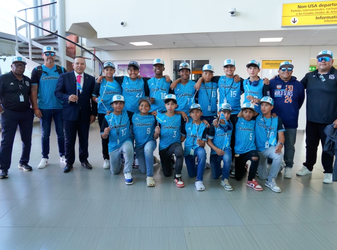 Minister Endy Croes a ricibi Seleccion di Baseball U12 cu a representa Caribe den Little League Baseball World Series 2024