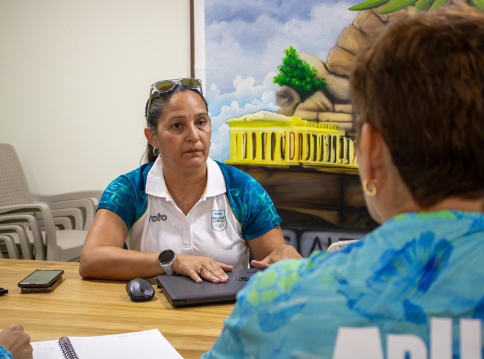 Representante di COA a bay pa Panama pa ricibi “Certificacion Nacional de Deporte Seguro”