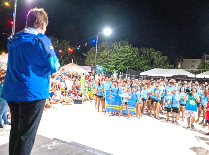Nicole Hoevertsz a hiba palabra na apertura campeonato Panamericano di Beach Tennis