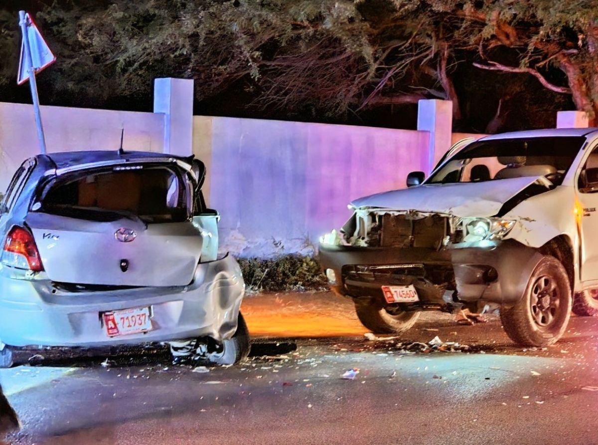 Accident fuerte na Cumana a laga basta daño material