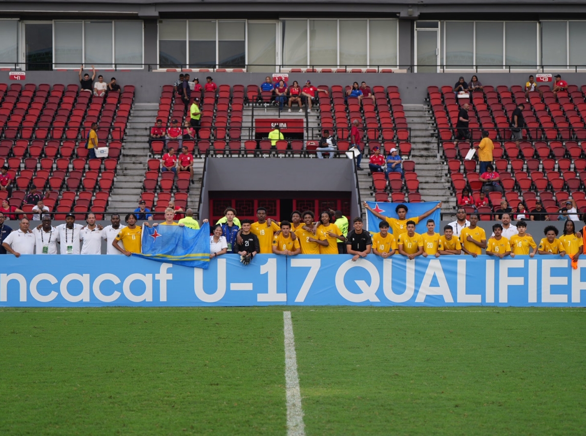 Seleccion di Aruba U-17 a gana Grenada den pito 2-1