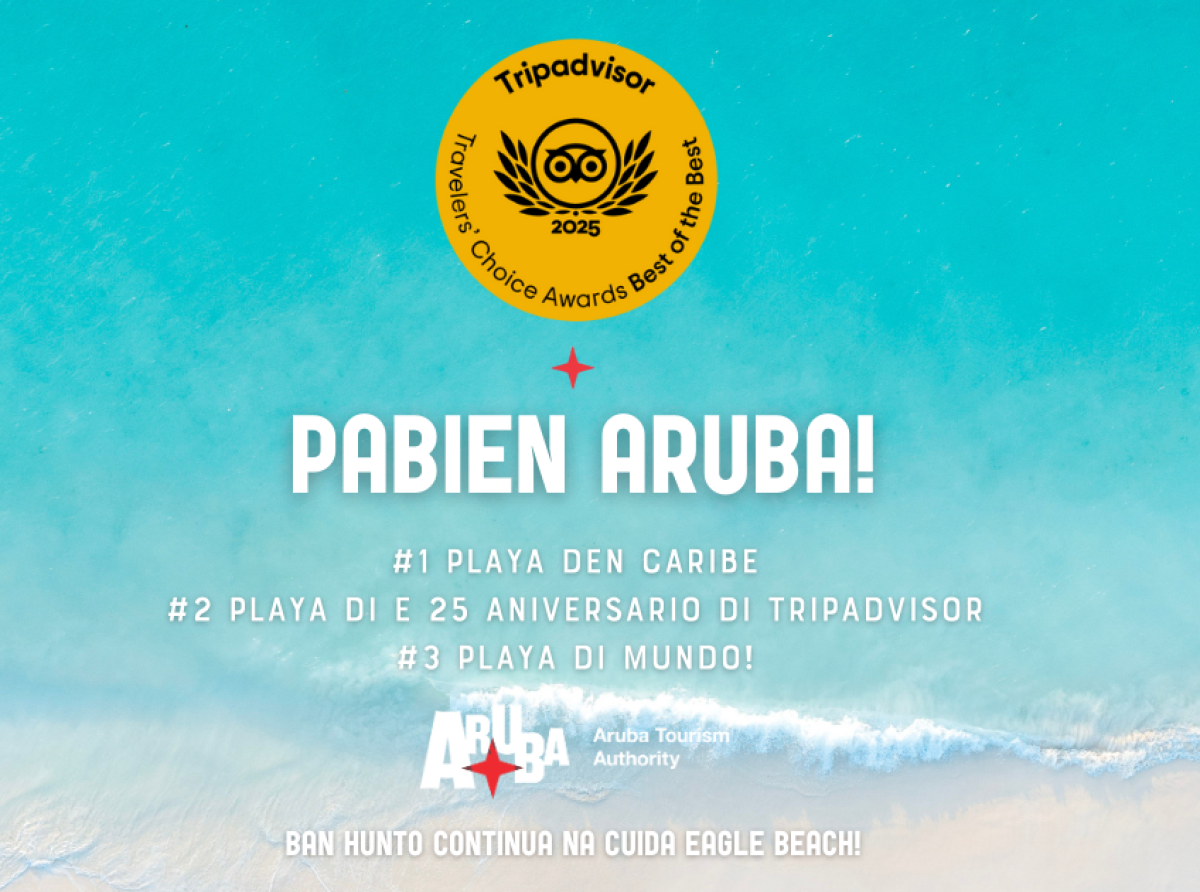 Eagle Beach ta wordo reconoci como parti di top 3 mihor playa na mundo