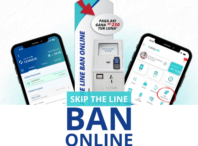Siman aki Setar a lanza campaña di ‘Skip the Line, Ban Online’