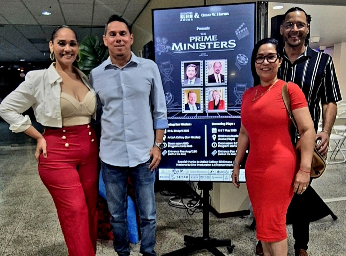Clausura di documentario 'The Prime Ministers' na Biblioteca Nacional di Aruba