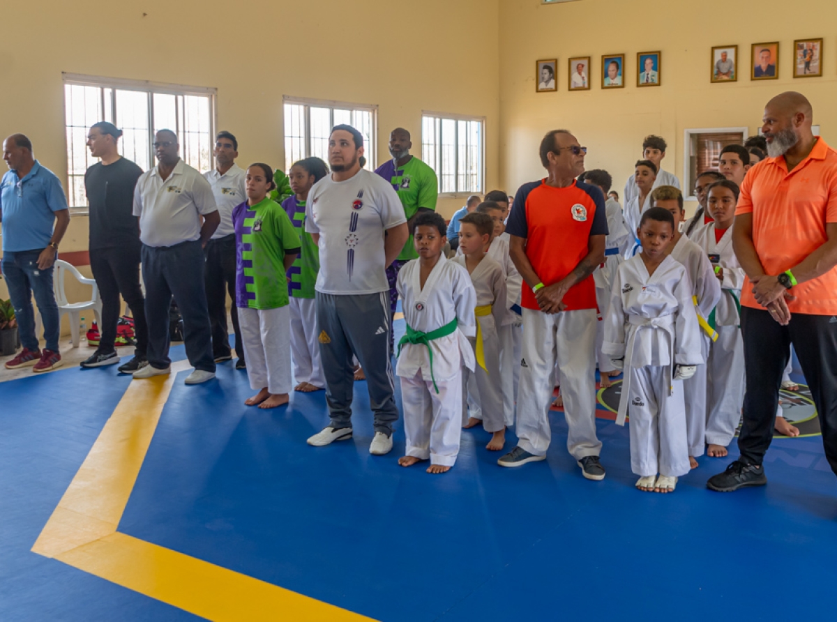 Minister di Deporte Gerlien Croes tabata presente na Cas Bon Taekwondo Cup