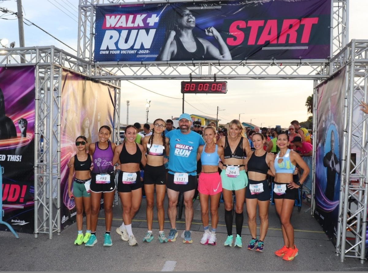 Yen animo riba di dos dia di Aruba Bank Walk+Run na San Nicolas