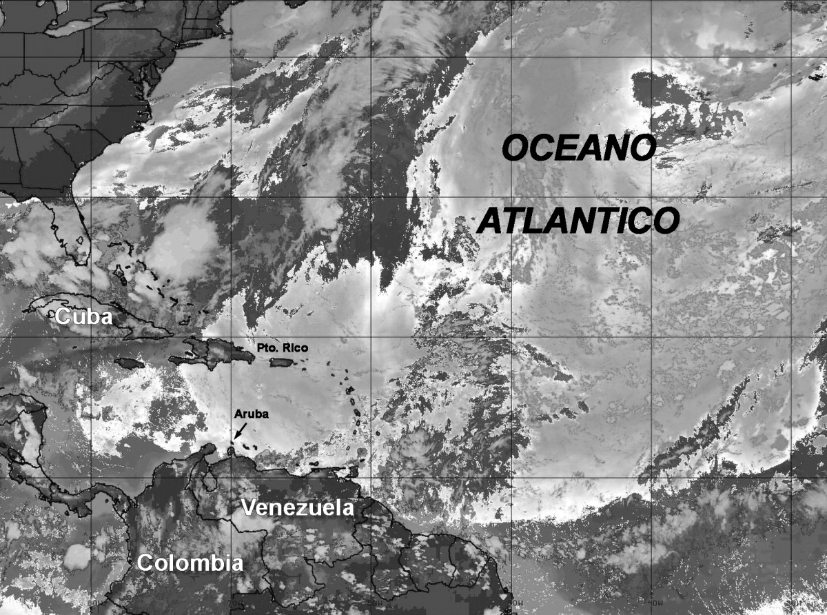 Ata otro area grandi di Stof di Sahara riba Atlantico ta moviendo pa Caribe