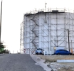 Trabao di mantenimento a cuminza riba tanki di awa na Sero Preto