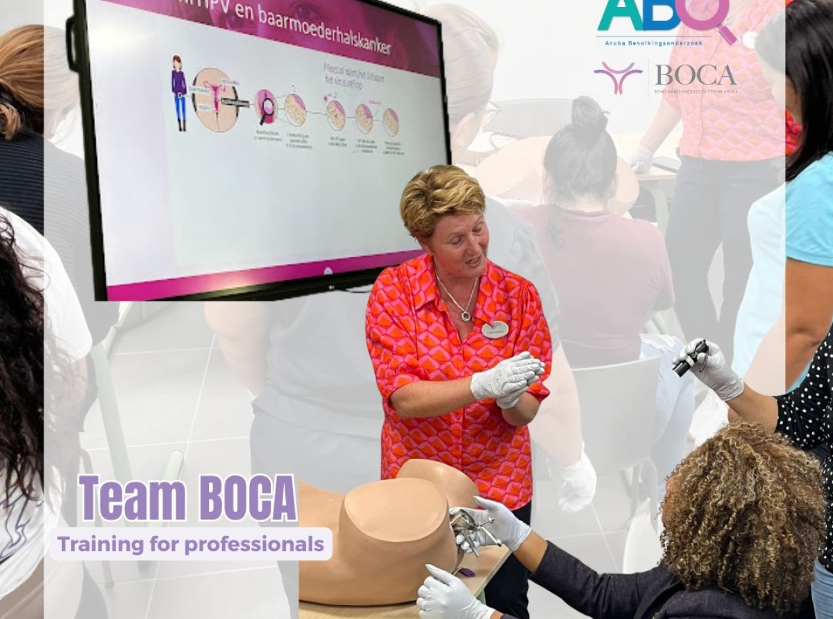 Profesionalnan di Salud na Aruba ta sigui training pa haci PAP-test y screening preventivo