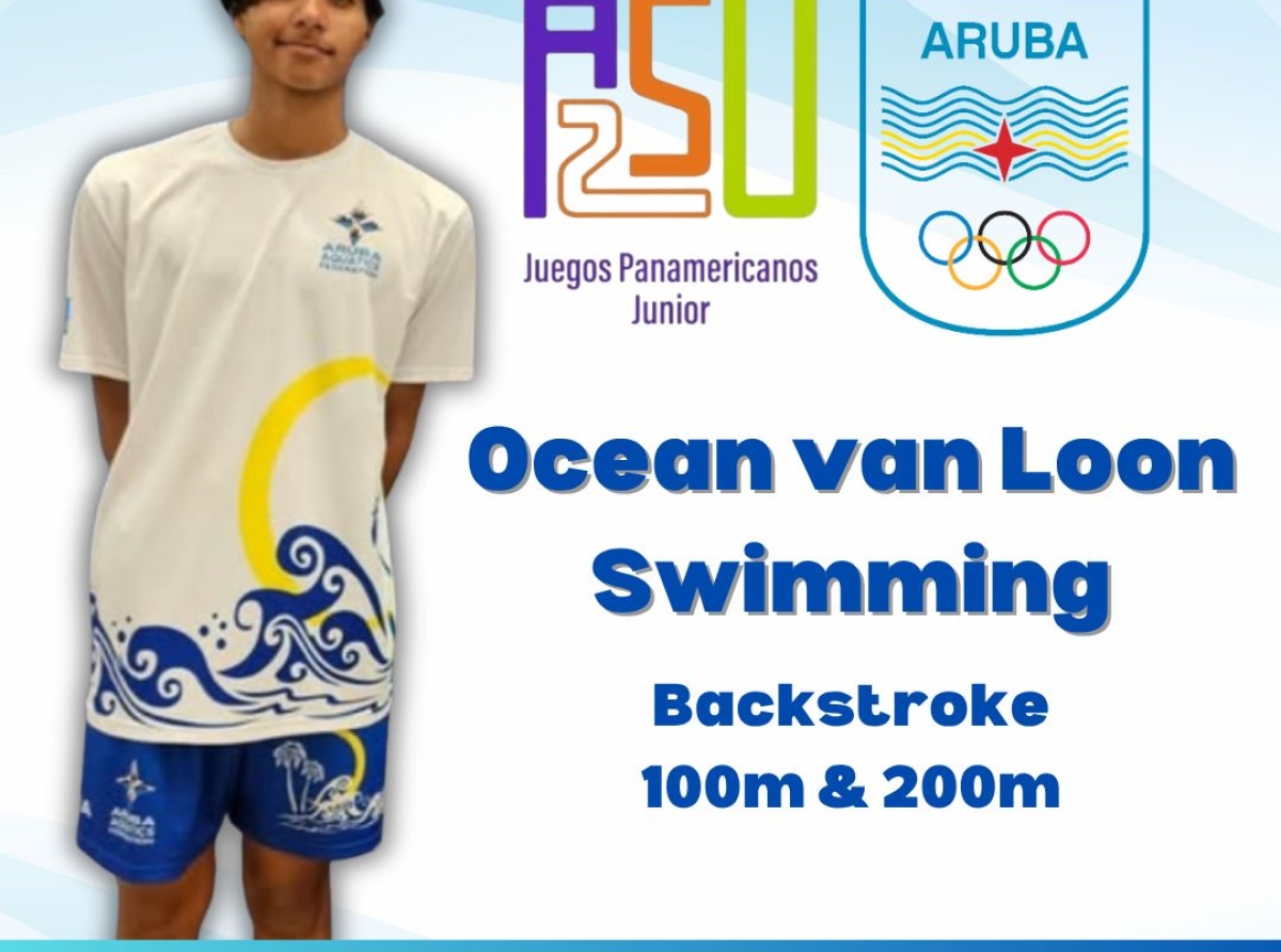 Atleta di Natacion Ocean van Loon lo participa na e Weganan Panamerican Junior