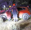 Accident pisa den marduga ora chauffeur a lubida cu rotonde di WVB Boulevard ta existi