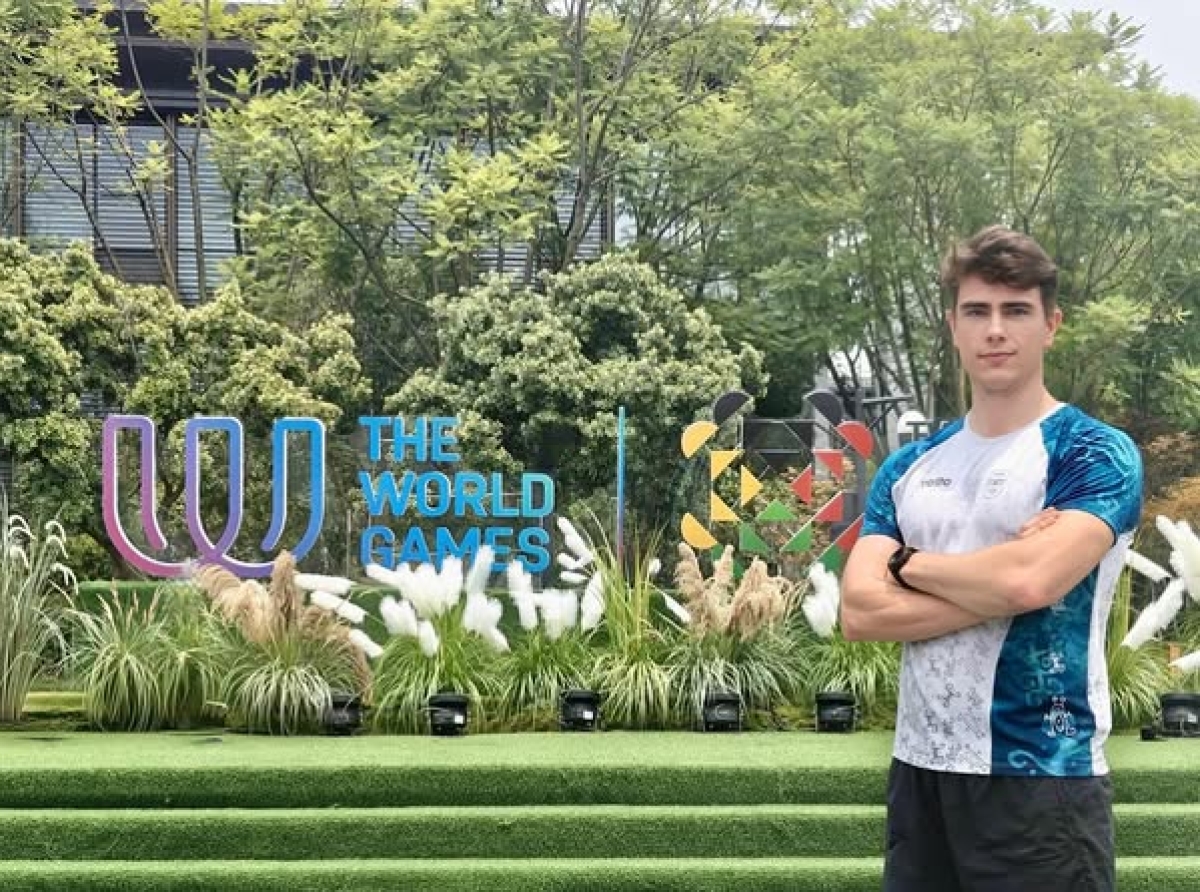 Atleta Rob Timmermans ta cla pa participa den Karate Kumite na ‘The World Games Chengdu 2025’