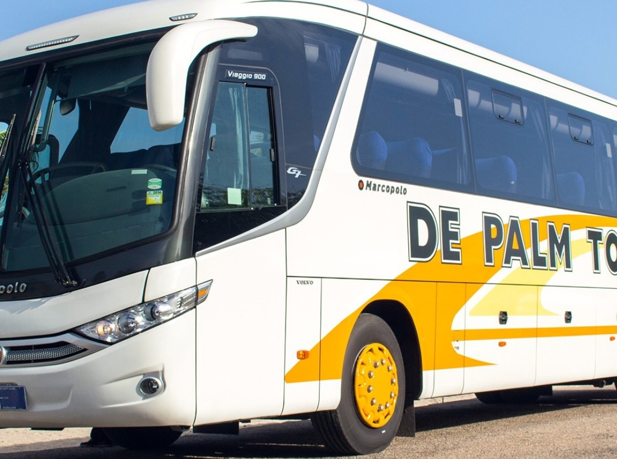 Joyriding cometi riba Bus grandi di De Palm Tours   
