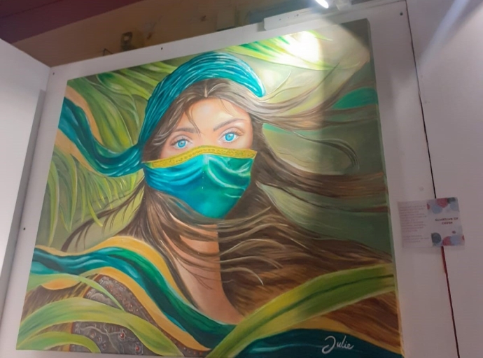 Un deroche di talento presenta durante Art Fair Aruba 2025