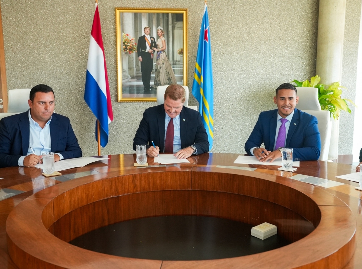 Gobierno di Aruba a firma MOU pa desaroyo economico sostenibel