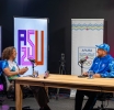 Podcast nobo di Comite Olimpico entrevistando atleta Chloë Farro