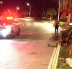 Destruccion di un Nissan March den un accident riba WVB Boulevard