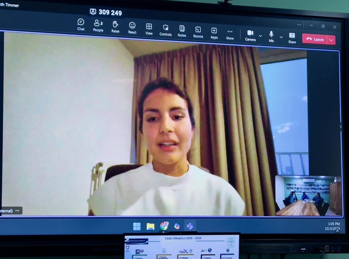 Reunion cu atleta di landamanto Elisabeth Timmer encuanto su plan pa Ciclo Olimpico LA2028