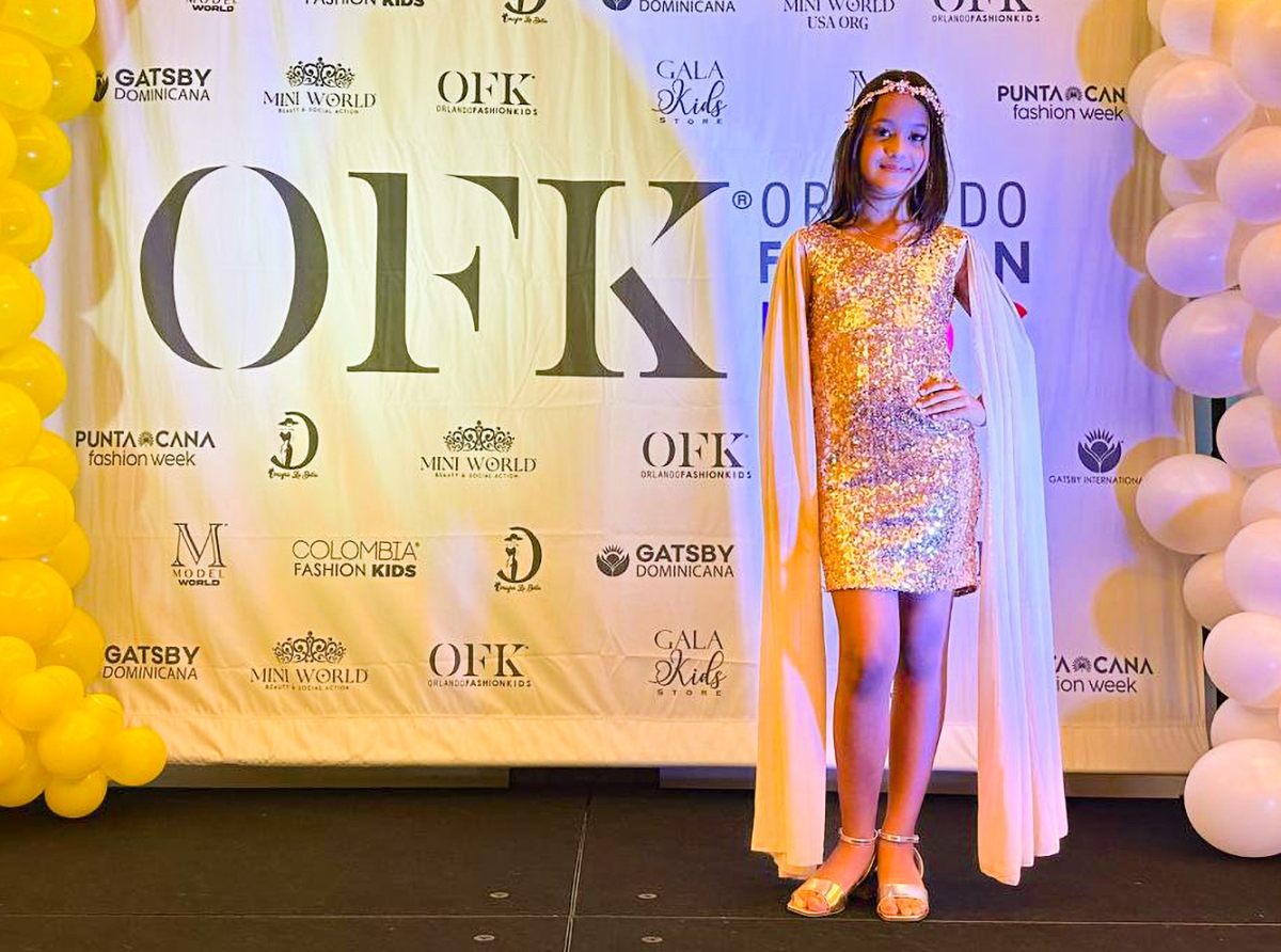 Alani D’Aguiar ta representa Aruba na Orlando Fashion Kids 2025